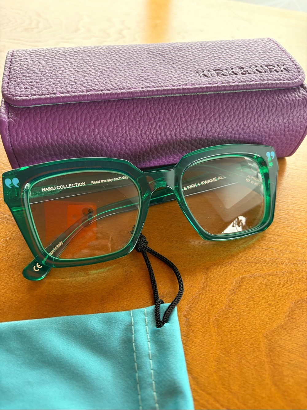 Haiku Collection Green Square Sunglasses by